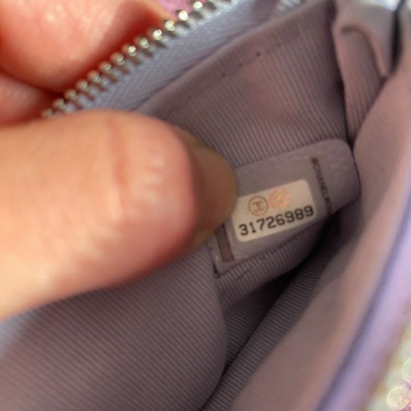 chanel quilted mini o case lilac caviar silver hardware 21k - Picture 3 of 8